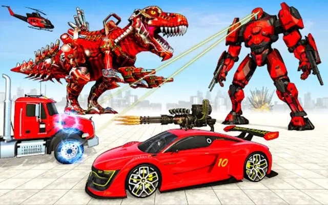 Dino Robot Car Transform Games android App screenshot 3